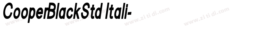 CooperBlackStd Itali字体转换